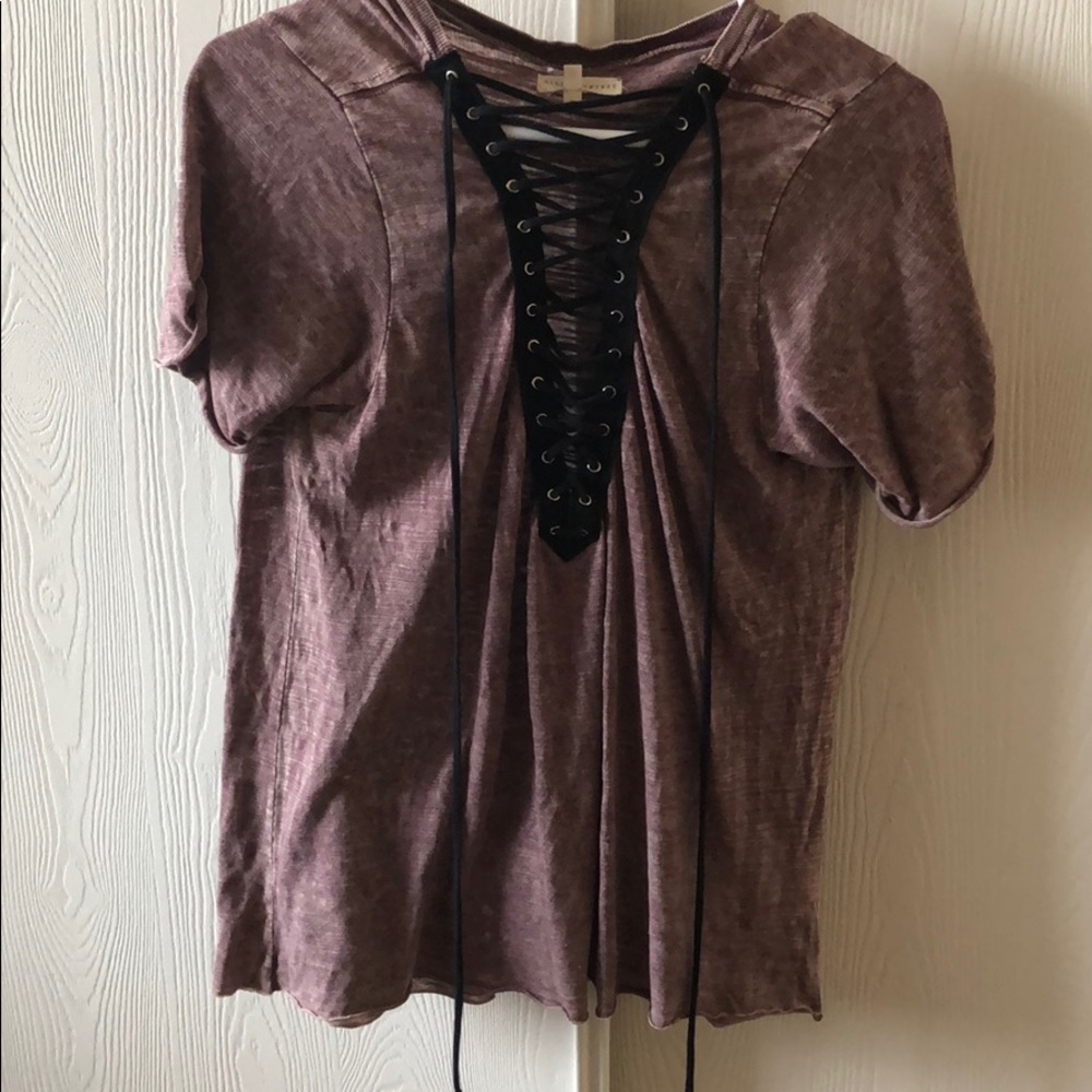 Lace up shirt